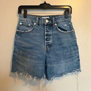 Zara High Rise Denim Shorts